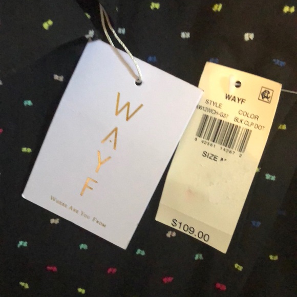 NWT Wayf Multi Color Dot Ruffle Dress - Picture 6 of 7